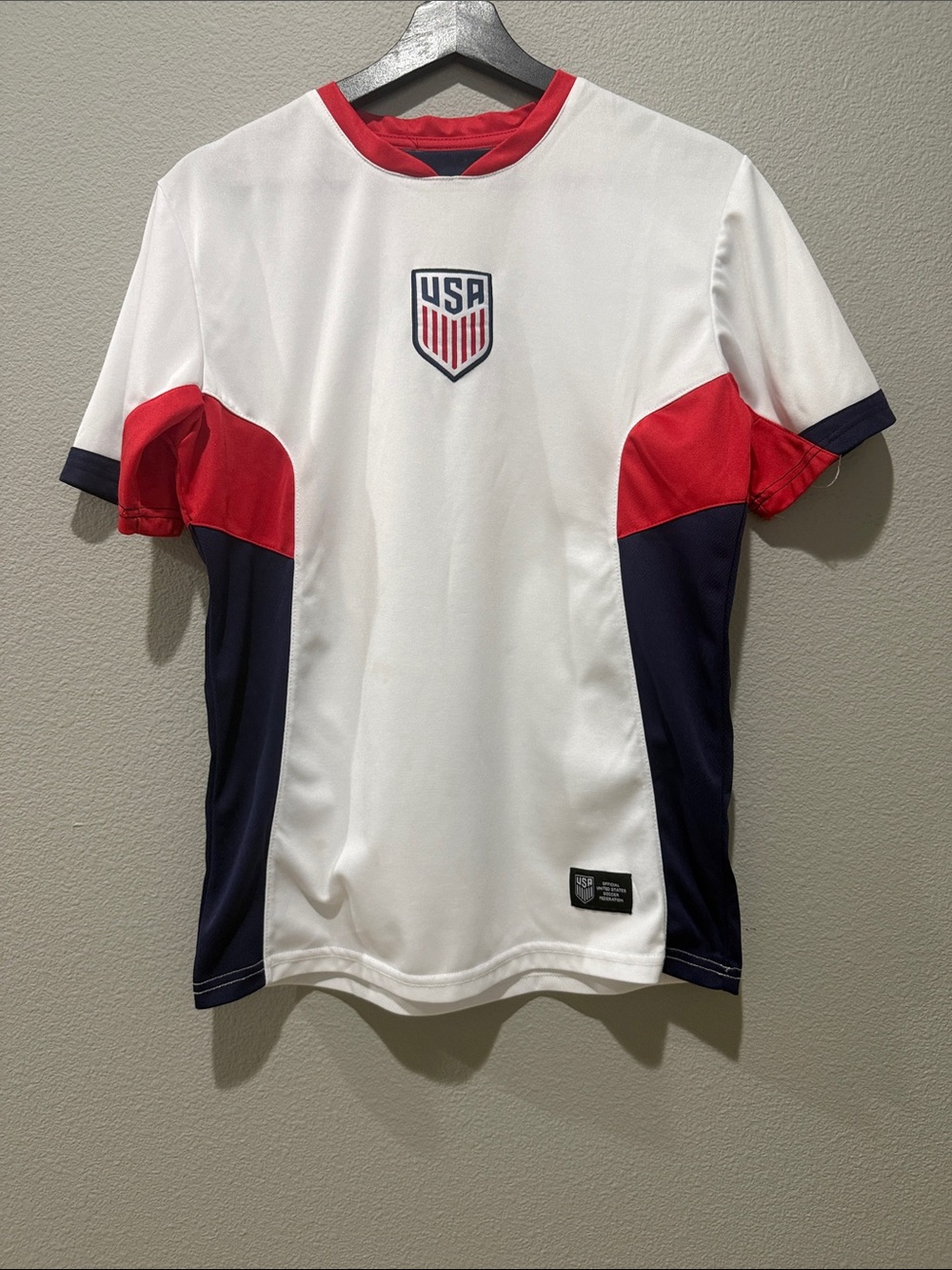 Team USA White Short Sleeve Soccer Jersey Size S